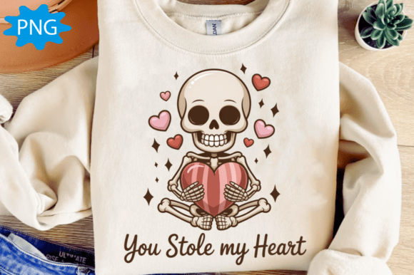 Download You Stole My Heart PNG, Skeleton Love - Premium Resources